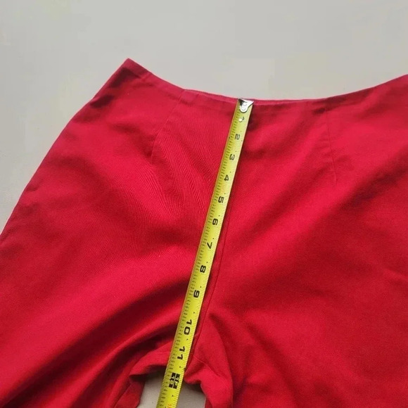 Briggs Womens Capri petite High Rise Straight Leg Red Stretch Flat Front 8P P4 - Picture 9 of 9